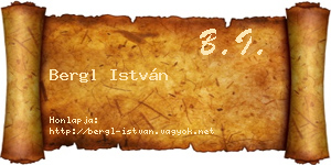 Bergl István névjegykártya