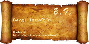Bergl István névjegykártya